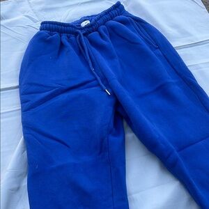 Adika Blue Track Pants with Elastic Waistband